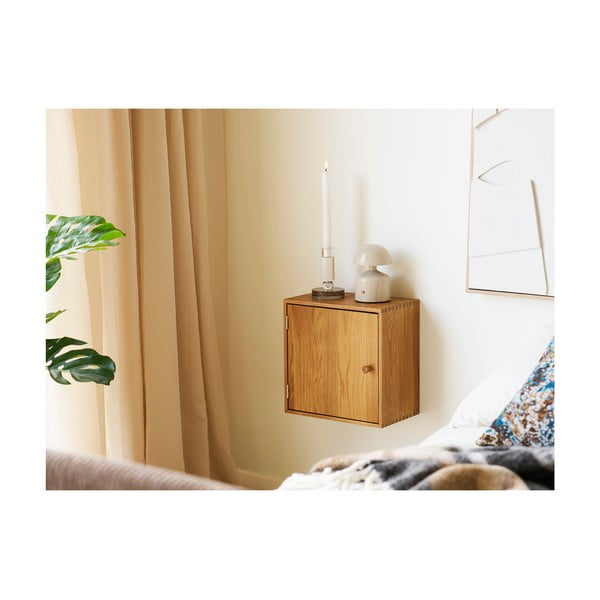 Večnivojska polica iz masivnega hrasta v naravni barvi 18 cm Townsville – House Nordic-image-1