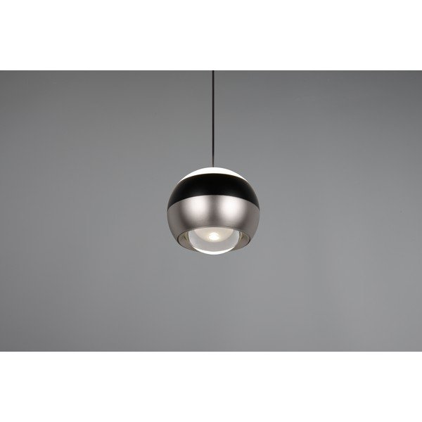 Črno-srebrna LED viseča svetilka ø 15,5 cm Orbit – Trio Select-image-3