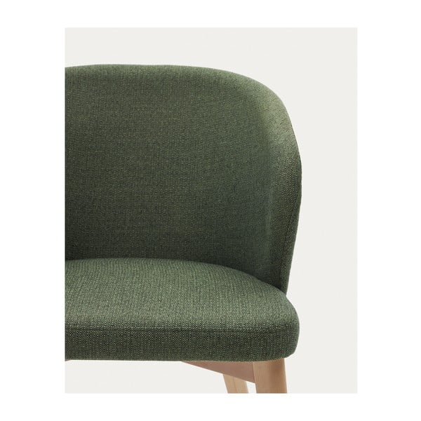 Temno zelen oblazinjen jedilni stol Darice – Kave Home-image-2
