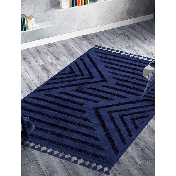 Modra pralna preproga 200x100 cm - Vitaus-image-1