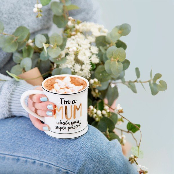 Porcelanska skodelica Sass & Belle Super Mum, 400 ml-image-1