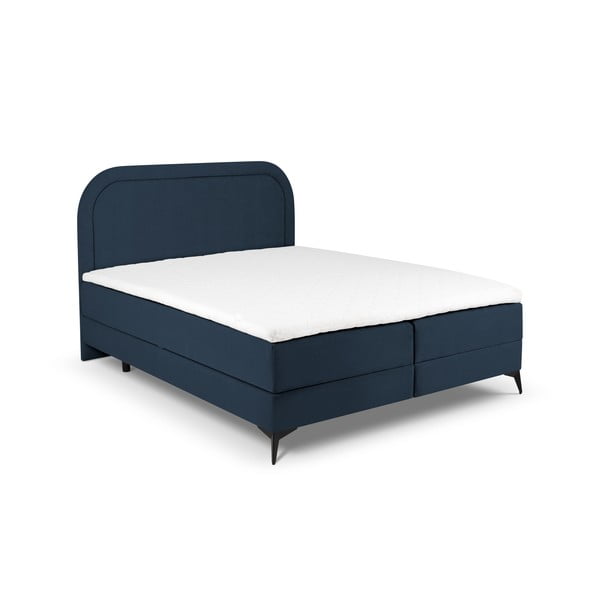 Temno modra boxspring postelja s prostorom za shranjevanje 160x200 cm Eclipse - Cosmopolitan Design