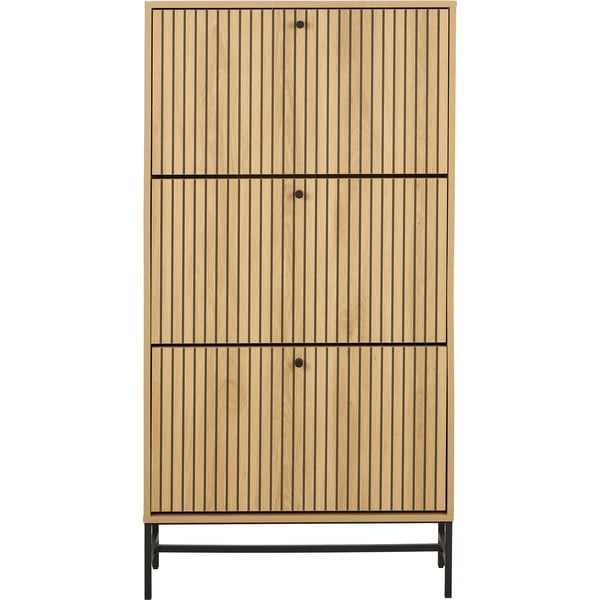 Preklopna omarica za čevlje v hrastovem dekorju v naravni barvi 72x140x25 cm Albany  – Actona-image-3