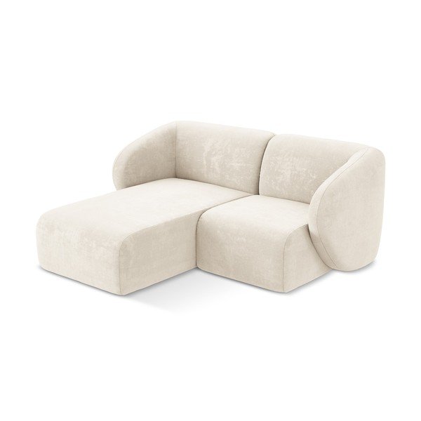 Bež kotna sedežna garnitura iz šenilje (levi kot/z ležalnikom) Lani – Makamii-image-2