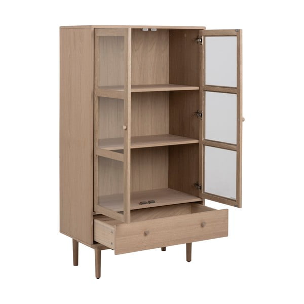 Vitrina iz hrastovega dekorja 80x145 cm Aston - Actona-image-3