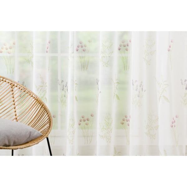 Kremno bela prosojna zavesa 400x245 cm Felicity – Mendola Fabrics