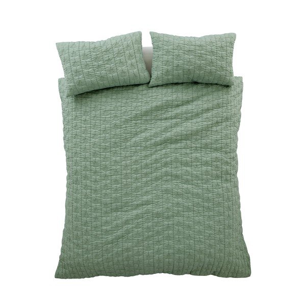 Zelena 3-delna posteljnina za zakonsko posteljo 200x200 cm Tamba Leaf – Pineapple Elephant