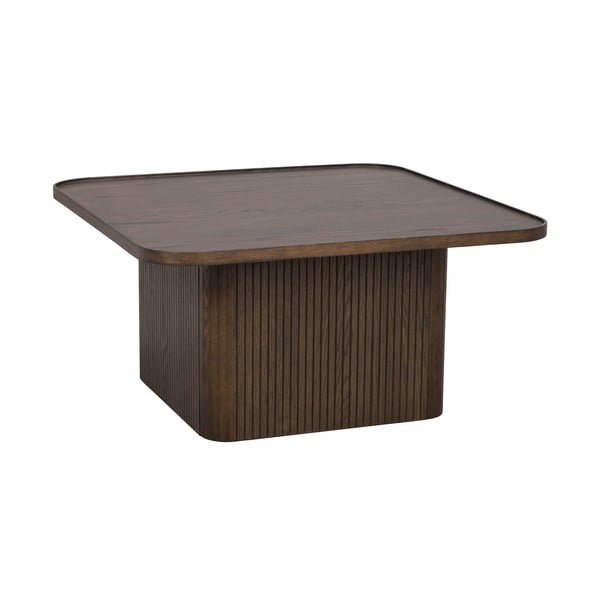 Temno rjava mizica v hrastovem dekorju ø 80 cm Sullivan – Rowico-image-2