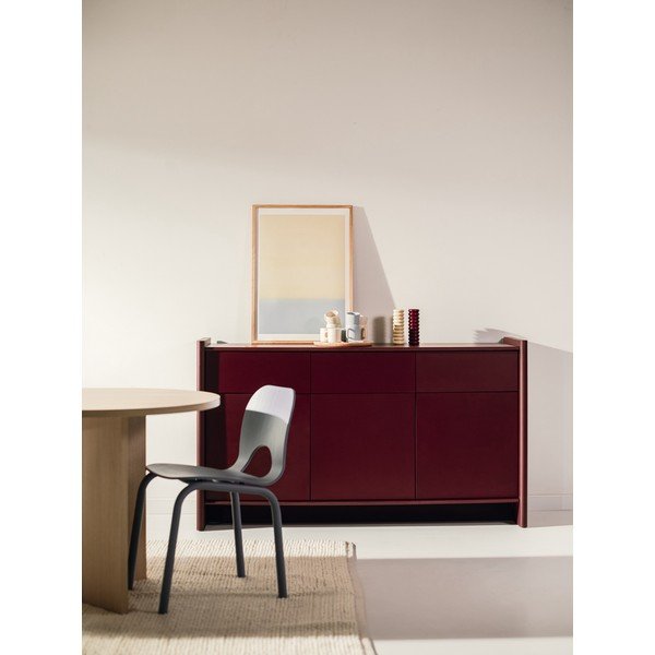 Bordo rdeča komoda 160x91x46 cm Rali – noo.ma-image-1