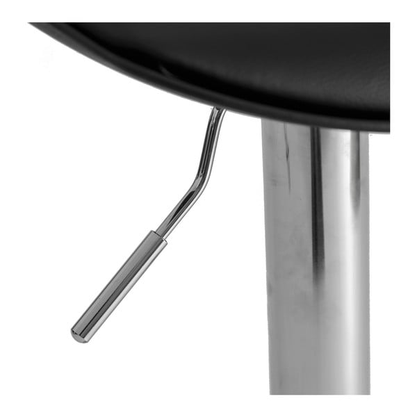 Črni barski stoli v kompletu z nastavljivo višino 2 ks iz umetnega usnja (višina sedeža 56,5 cm) – Casa Selección-image-4