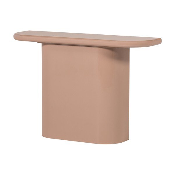 Svetlo rožnata stranska mizica v sijajnem dekorju 30x120 cm Nocta – WOOOD