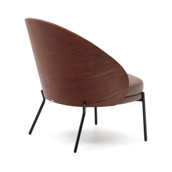 Rjav fotelj iz umetnega usnja Eamy – Kave Home-image-4