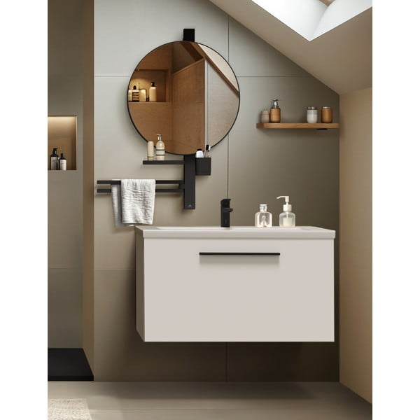 Stensko ogledalo s polico/z obešalnikom ø 51 cm ALU+ – Ideal Standard-image-2