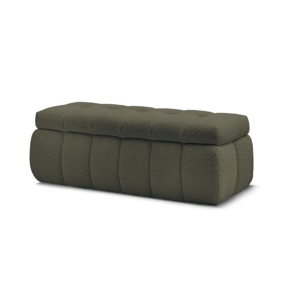 Zelena klop iz tkanine bouclé Mont Blanc – Bobochic Paris