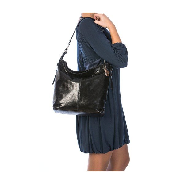 Usnjena torbica Hobo Black-image-4