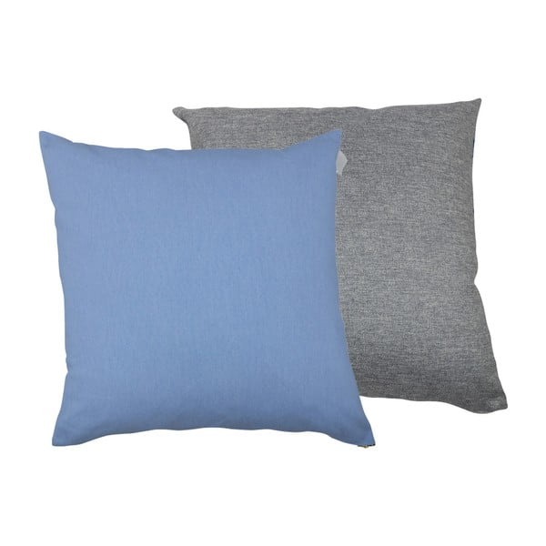 Komplet 2 blazin z polnilom Karup Deco Cushion Blue Breeze/Granite Grey, 45 x 45 cm