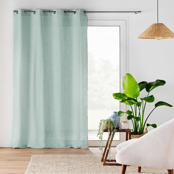 Modra prosojna zavesa 140x280 cm Cloris – douceur d'intérieur-image-4