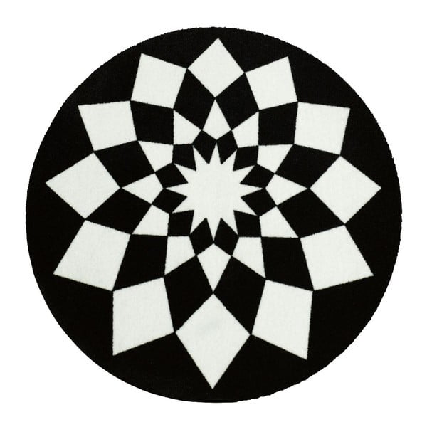 Preproga Deko - črna geometrija, 100 cm