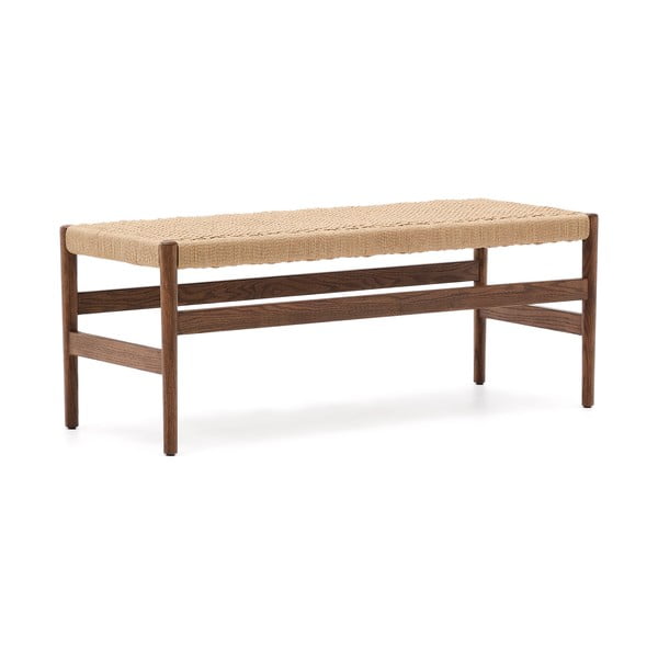 Rjava/naravna klop Zaide – Kave Home-image-3