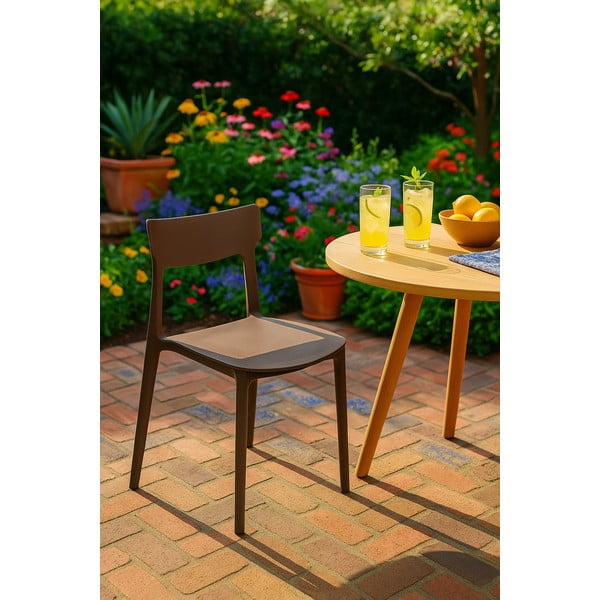 Rjav plastičen vrtni stol Biá – Bonami Essentials-image-1