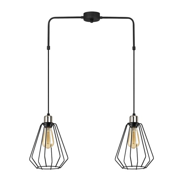 Črna kovinska viseča svetilka Opviq lights Straton-image-2