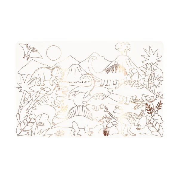 Papirnati pogrinjki v kompletu 8 ks 28x42.5 cm Dinosaurs – Meri Meri-image-3