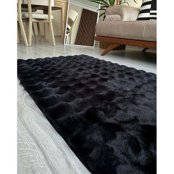 Črna pralna preproga 150x230 cm Bubble Black – Mila Home-image-2