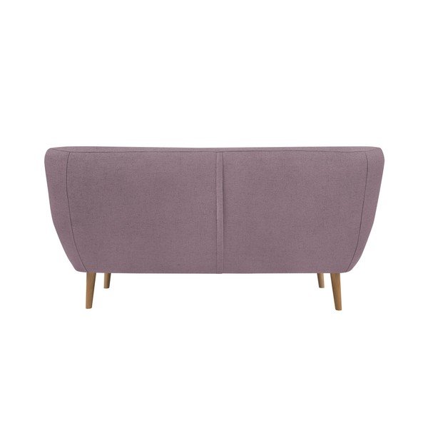 Roza dvosedežna zofa s svetlimi nogami Mazzini Sofas Sicile-image-1