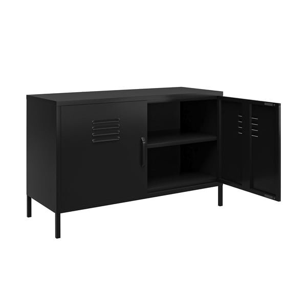 Črna kovinska omarica 100x64x40 cm Mission District – Støraa-image-2