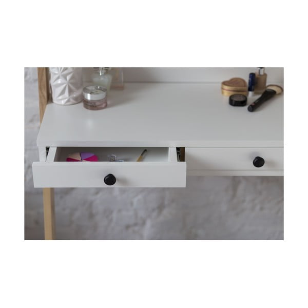 Belo straniščno stojalo s predalom in ogledalom Ragaba Leno-image-3