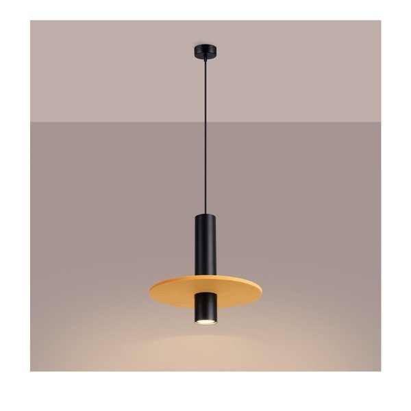 Rumena/bež kovinska viseča svetilka ø 30 cm Olisa – Sollux-image-2
