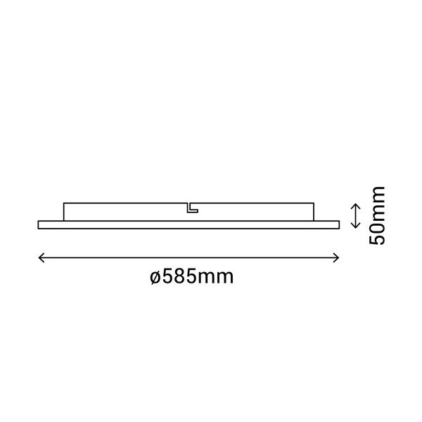 Bela stropna svetilka SULION Alba, ø 58,5 cm-image-2