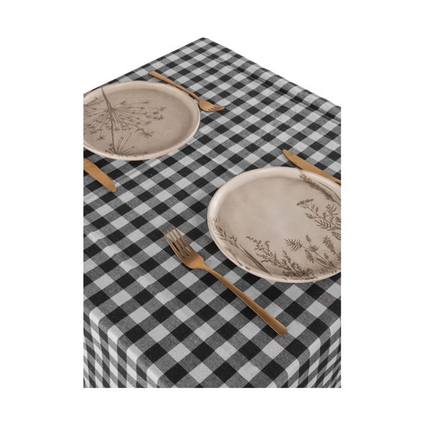 Bombažen namizni prt 150x150 cm Gingham – Tiseco Home Studio-image-1