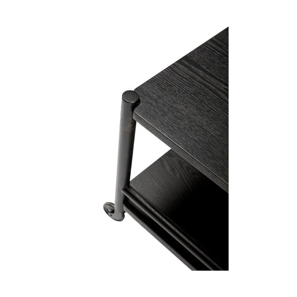 Servirni voziček na kolesih iz masivnega hrasta 40x40 cm Norm – Hübsch-image-3