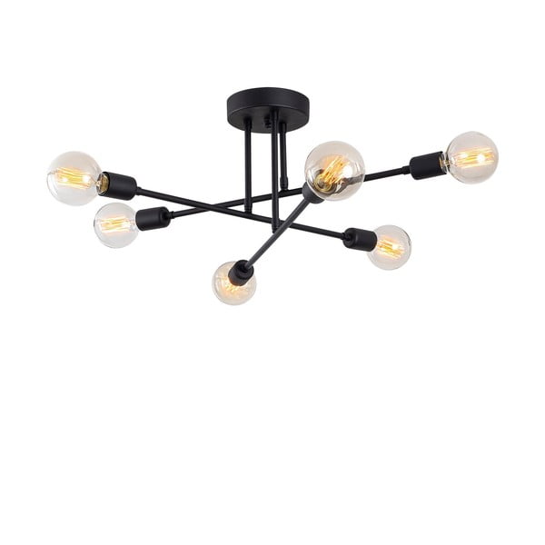 Črna stropna svetilka 64x64 cm Flower – Opviq lights-image-2