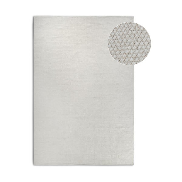 Kremno bela ročno tkana preproga iz mešanice volne 190x280 cm Pradesh Natural White – Elle Decoration