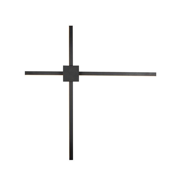 Mat črna LED zatemnitvena stenska svetilka Cassino – Trio