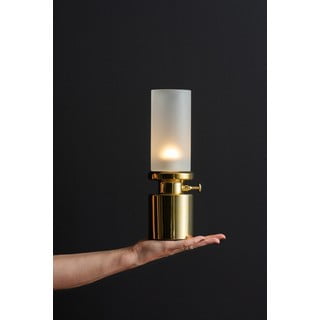 LED zatemnitvena namizna svetilka v zlati barvi s kovinskim in steklenim senčilom (višina 29,5 cm) Camp – Leitmotiv