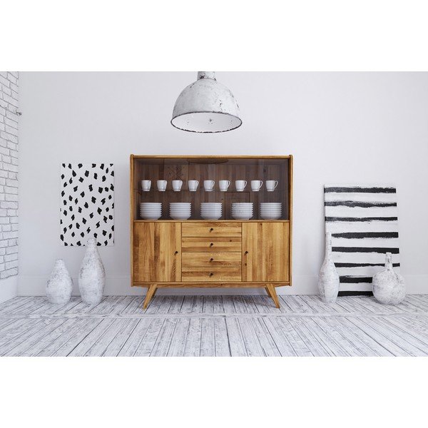 Hrastova vitrina 160x154 cm Retro - The Beds-image-4