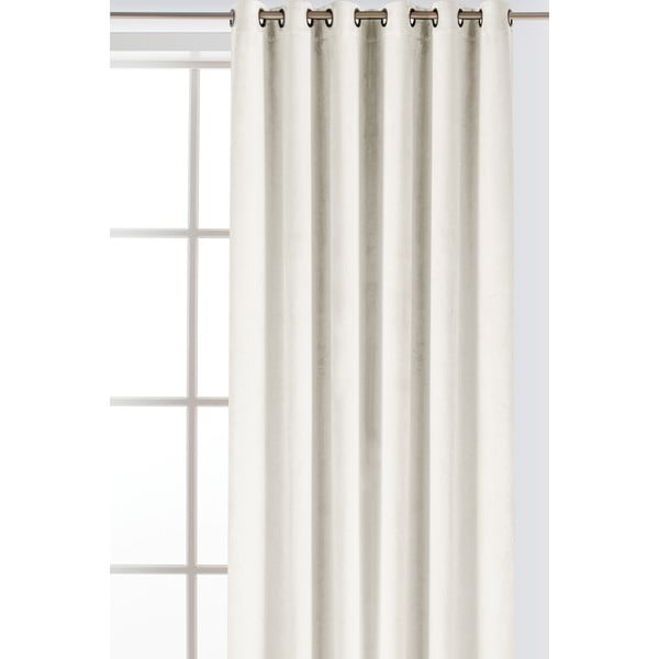 Kremno bela žametna zavesa za delno zatemnitev 200x250 cm Velto – Filumi-image-1