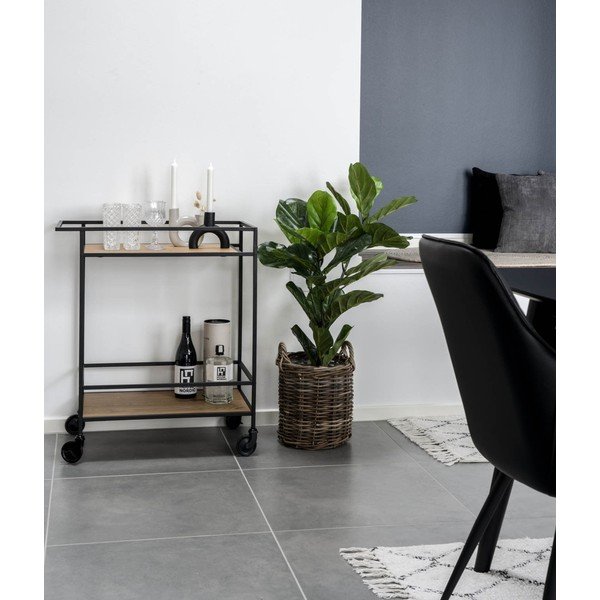 Barski voziček s ploščami v hrastovem dekorju Hiša Nordic Vita-image-1