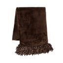 Temno rjava pletenina Tiseco Home Studio Flanelo, 170 x 130 cm