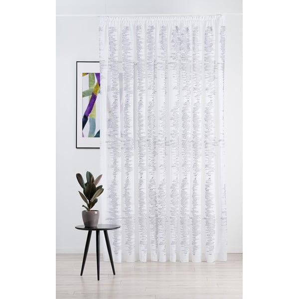 Črna/bela prosojna zavesa 140x245 cm Play – Mendola Fabrics