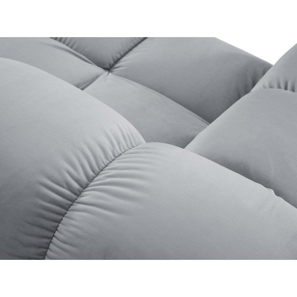 Svetlo modra žametna sedežna garnitura 282 cm Bellis – Micadoni Home-image-1