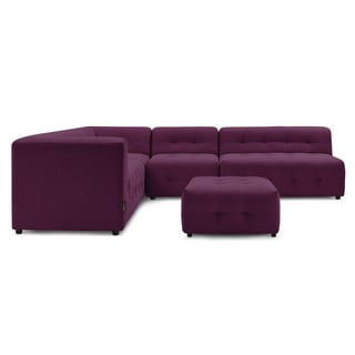 Temno vijolični kotni kavč (levi kot) Kleber - Bobochic Paris