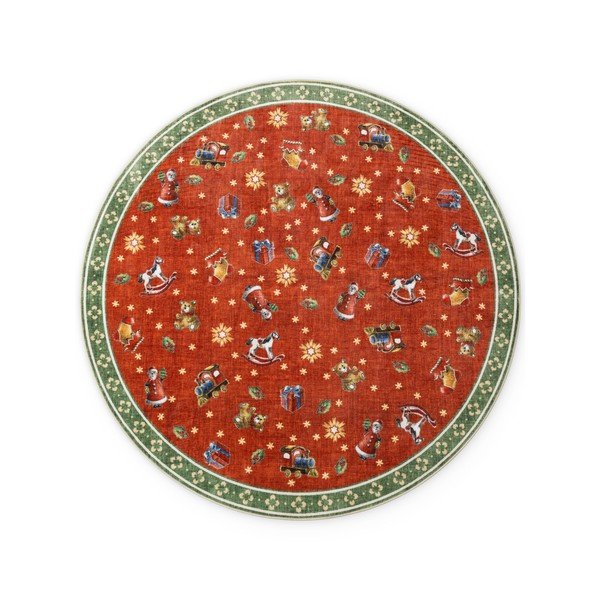 Rdeča/zelena okrogla preproga z božičnim motivom ø 200 cm Toy's Delight Nostalgic Noel Red Green – Villeroy&Boch-image-4