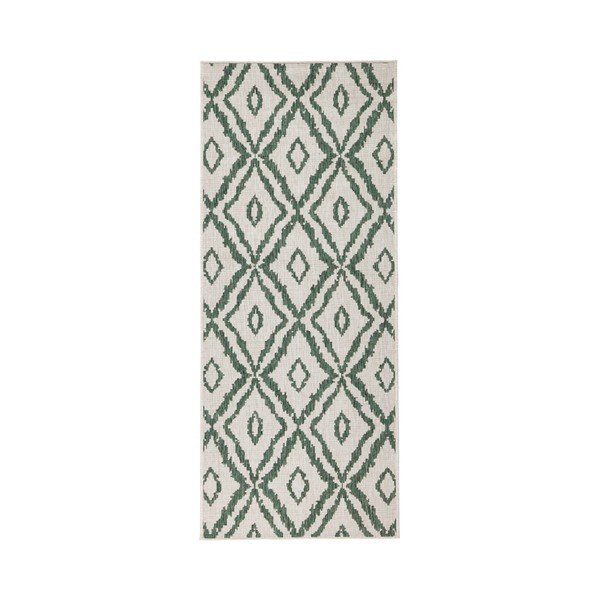 Zeleno-bela zunanja preproga NORTHRUGS Rio, 80 x 350 cm-image-2