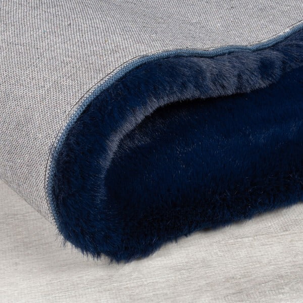 Temno modro sintetično krzno 200x290 cm Ivy Luxury Fur – Flair Rugs-image-3
