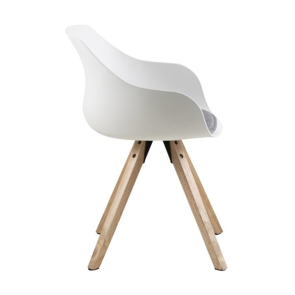 Belo-sivi oblazinjeni jedilni stoli v kompletu z nasloni za roke 2 ks Tina – Actona-image-4