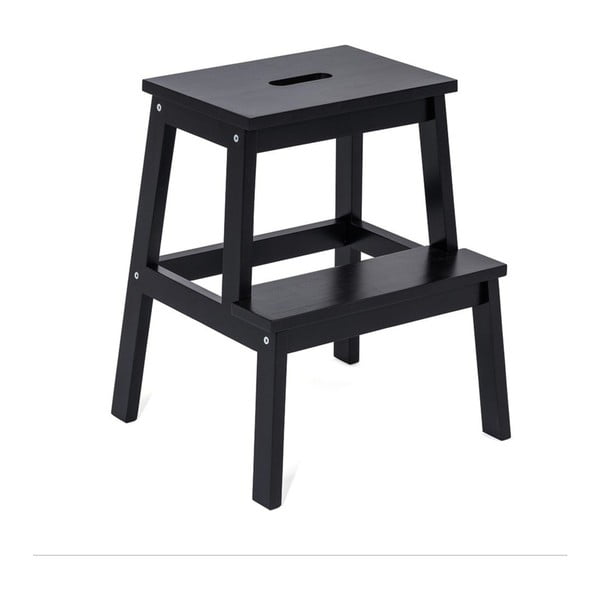 Črni stolček iz kavčukovca Corg - Bonami Selection